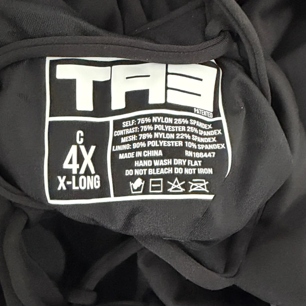 TA3 Lifty black white one piece swimsuit sz 4X extra long C cup Shapeware laceup - Picture 13 of 15